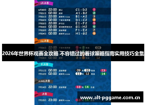 2026年世界杯观赛全攻略 不容错过的看球策略指南实用技巧全集